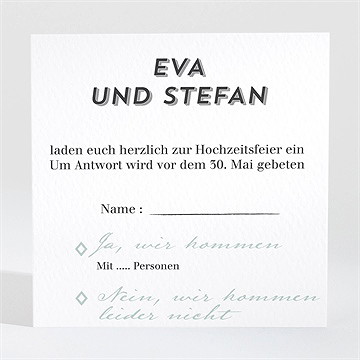 Antwortkarte Hochzeit Zickzack