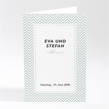 Menükarte Hochzeit Zickzack