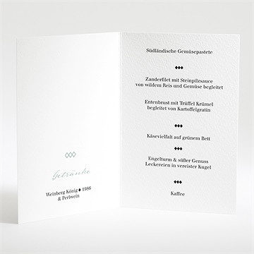 Menükarte Hochzeit Zickzack - Vue 2