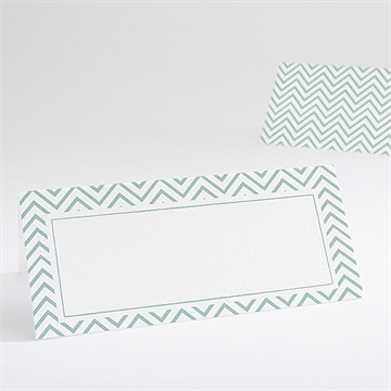 Tischkarte Hochzeit Zickzack