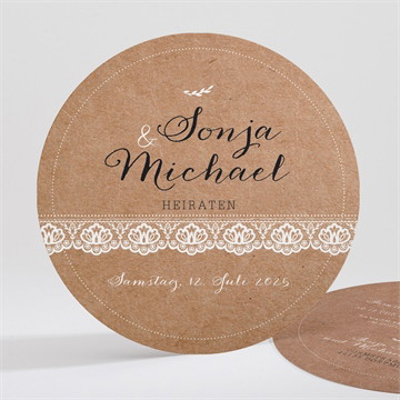 Hochzeitseinladung rund um die spitze