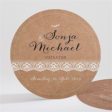 Hochzeitseinladung rund um die spitze