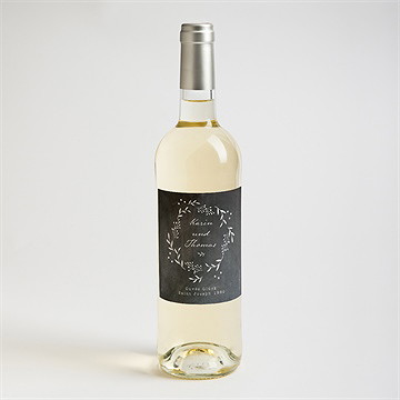 Flaschenetikett Hochzeit Gravur Auf Schiefertafel - Vue 2