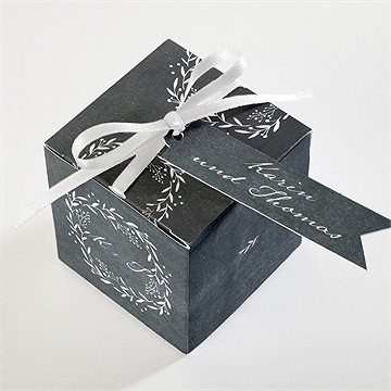 Geschenkbox Hochzeit Gravur Auf Schiefertafel - vue 3