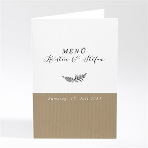 Menükarte Hochzeit verknüpft
