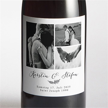 Flaschenetikett Hochzeit Verknüpft