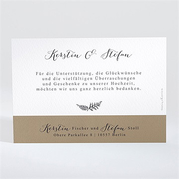 Dankeskarte Hochzeit verknüpft - Vue 2