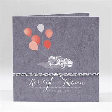 Hochzeitseinladung vintage auto