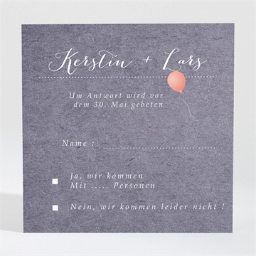 Antwortkarte Hochzeit vintage auto