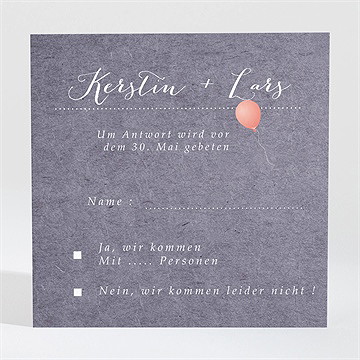 Antwortkarte Hochzeit vintage auto