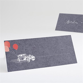 Tischkarte Hochzeit vintage auto