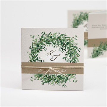 Hochzeitseinladung frühlingskranz