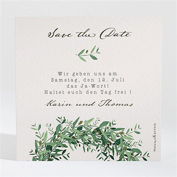 Save the Date Karte frühlingskranz