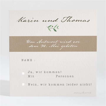 Antwortkarte Hochzeit frühlingskranz