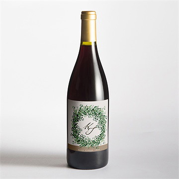 Flaschenetikett Hochzeit frühlingskranz - Vue 2