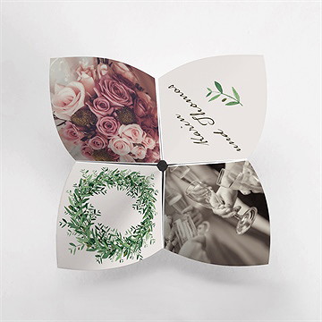 Dankeskarte Hochzeit frühlingskranz - Vue 2