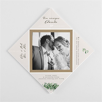 Dankeskarte Hochzeit frühlingskranz - Vue 3