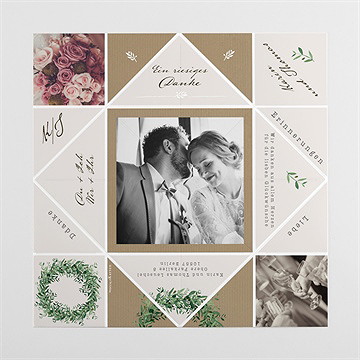 Dankeskarte Hochzeit frühlingskranz - Vue 4