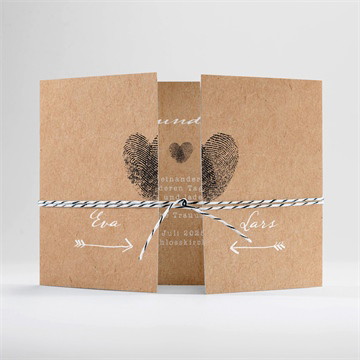 Hochzeitseinladung abdruck des herzens