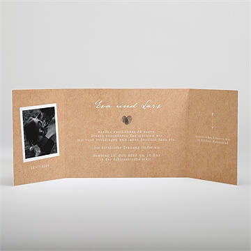 Hochzeitseinladung Abdruck Des Herzens - vue 2