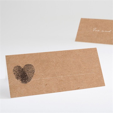 Tischkarte Hochzeit abdruck des herzens