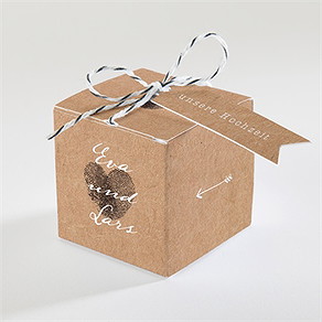 Geschenkbox Hochzeit abdruck des herzens