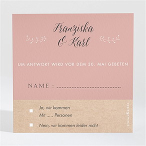 Antwortkarte Hochzeit festlichkeit