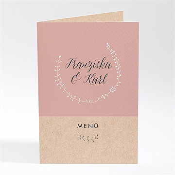 Menükarte Hochzeit festlichkeit