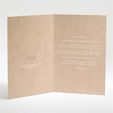 Menükarte Hochzeit festlichkeit - Vue 2