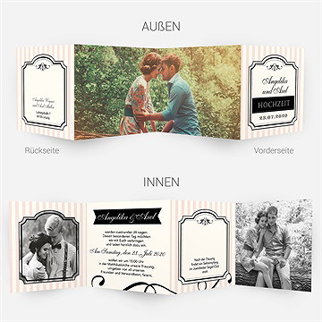 Hochzeitseinladung Retro-Ambiente - vue 4