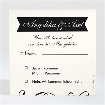 Antwortkarte Hochzeit retro-ambiente