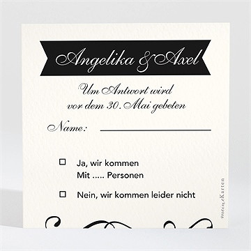 Antwortkarte Hochzeit Retro-Ambiente