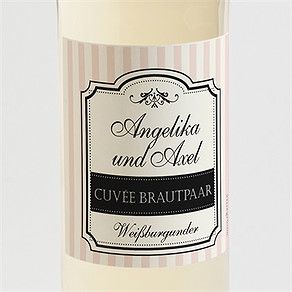 Flaschenetikett Hochzeit retro-ambiente
