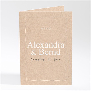 Menükarte Hochzeit Unsere story