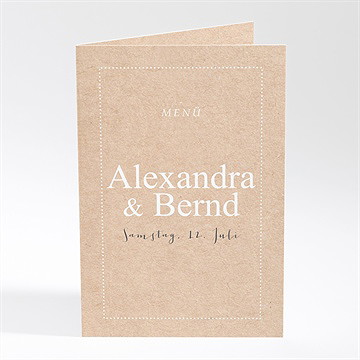 Menükarte Hochzeit Unsere Story