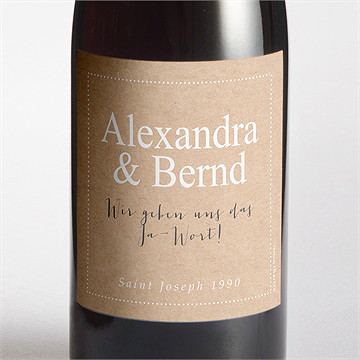 Flaschenetikett Hochzeit Unsere Story