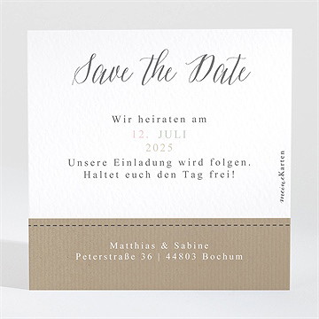 Save the Date Karte natürlich verbunden