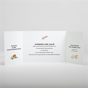 Hochzeitseinladung Ländliche Idylle - Karte innen