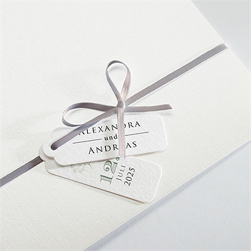 Hochzeitseinladung Silber-Linde - Sicht 4