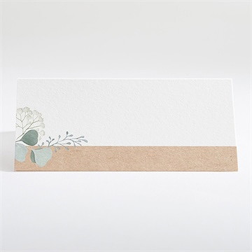 Tischkarte Hochzeit silber-linde - Tischkarte Rückseite