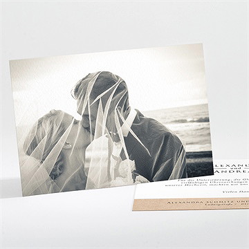 Dankeskarte Hochzeit Silber-Linde