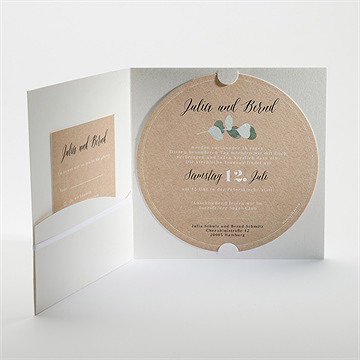 Hochzeitseinladung Eukalyptus Rustikal - Vue 2