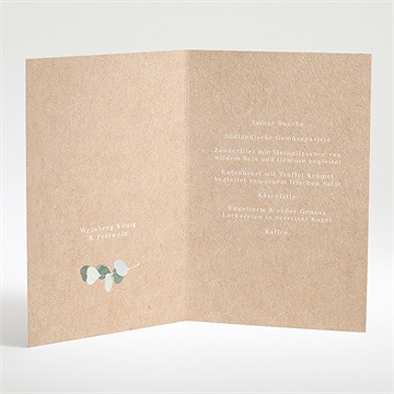 Menükarte Hochzeit eukalyptus rustikal - Vue 2
