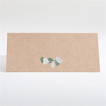 Tischkarte Hochzeit Eukalyptus Rustikal - Tischkarte Rückseite