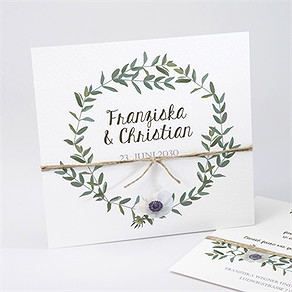 Hochzeitseinladung zarte blüte