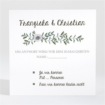 Antwortkarte Hochzeit zarte blüte