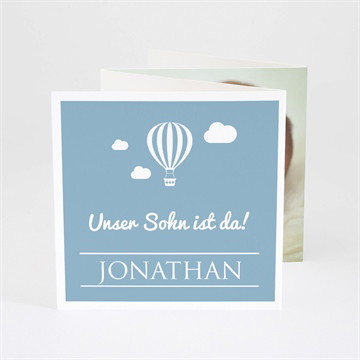 Geburtskarte Heißluftballon