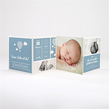 Geburtskarte Heißluftballon - Vue 2