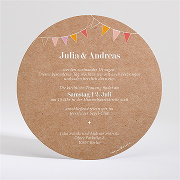 Hochzeitseinladung Fahnen - Vue 2