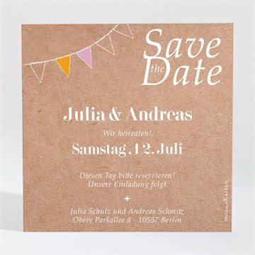 Save the Date Karte Fahnen